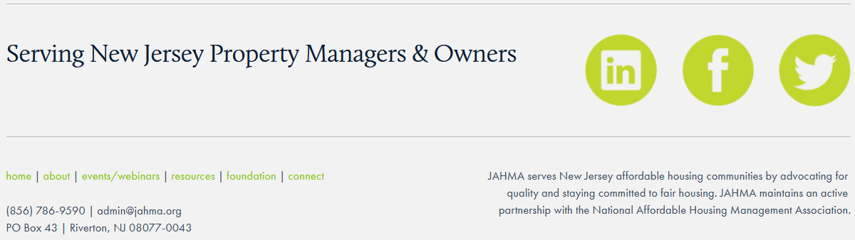 JAHMA: New Jersey Affordable Housing Management Association